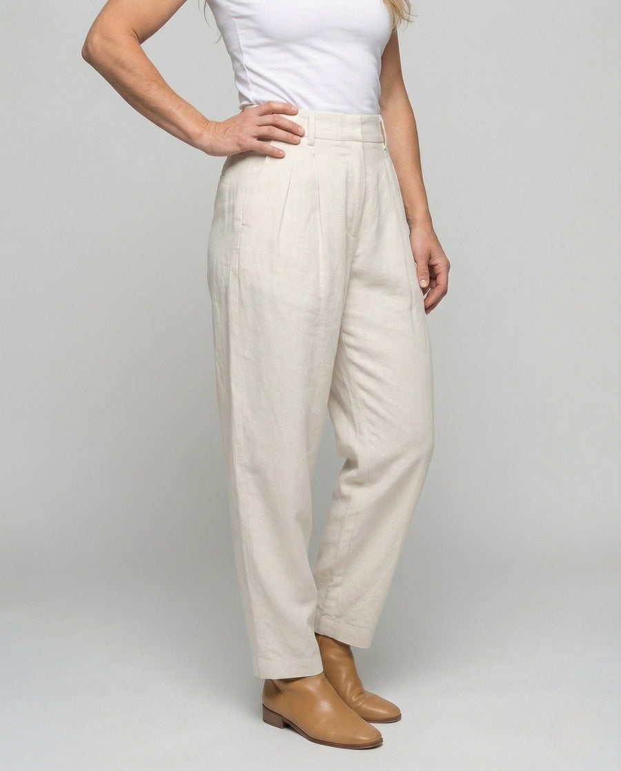 Nadia Linen Sweater with Pleated