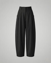 Nadia Linen Sweater with Pleated in Black