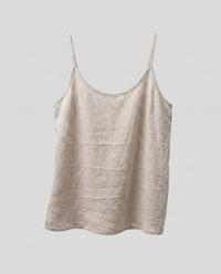 Nadia Linen Top in White