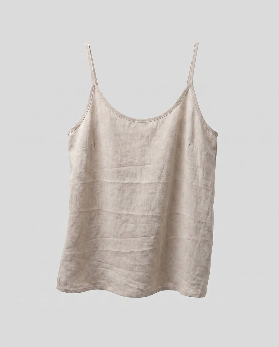 Nadia Linen Top in White