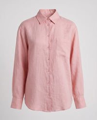 Nadine Airy Linen Blouse in Pink