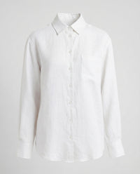Nadine Airy Linen Blouse in White