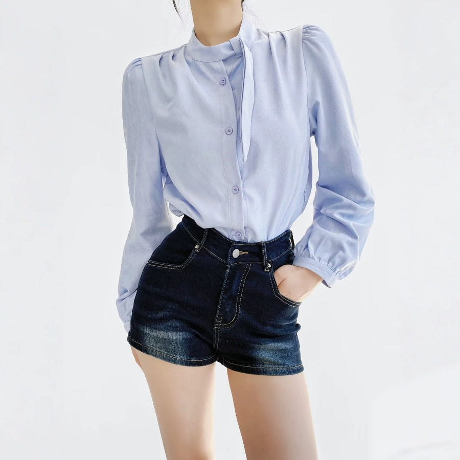 Nadine Elegant Blouse with Puff Sleeve