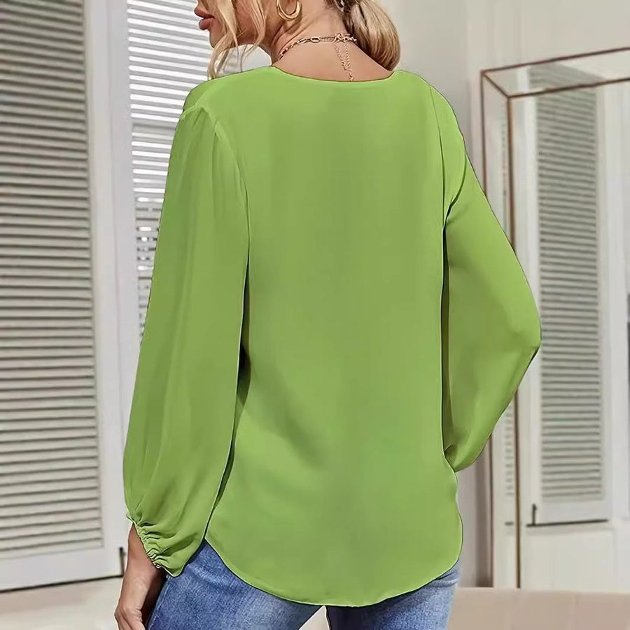 Nadine Elegant Blouse with V-Neck