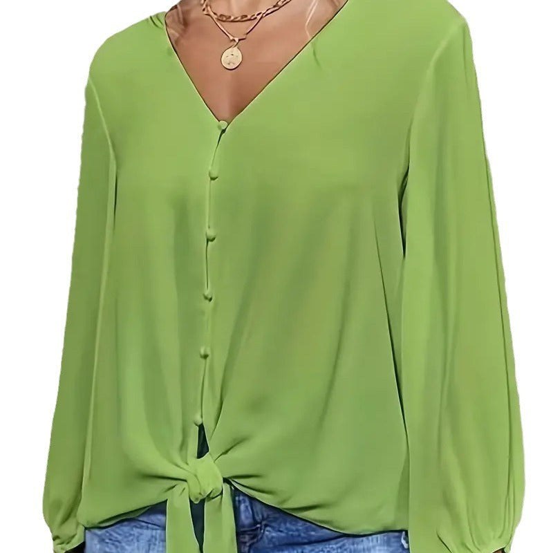 Nadine Elegant Blouse with V-Neck