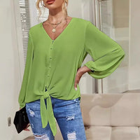 Nadine Elegant Blouse with V-Neck
