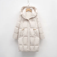 Nadine Jacket with Pockets and Hood in Beige