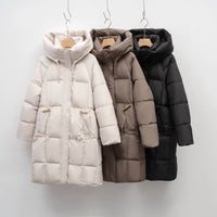 Nadine Jacket with Pockets and Hood in Brown