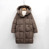 Nadine Jacket with Pockets and Hood in Brown