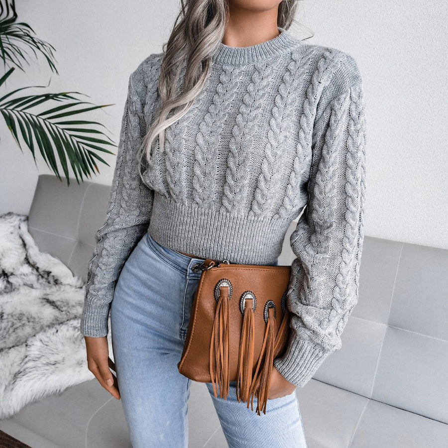Nadine Knit Sweater in Grey