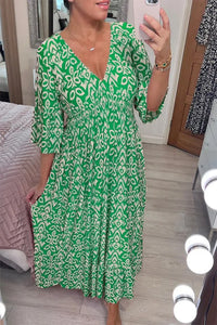 Nadine™ Elegant Long Dress in Green