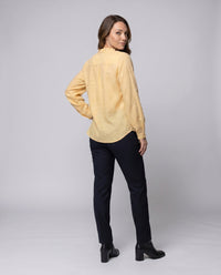 Nalani Airy Linen Blouse with Ruffles
