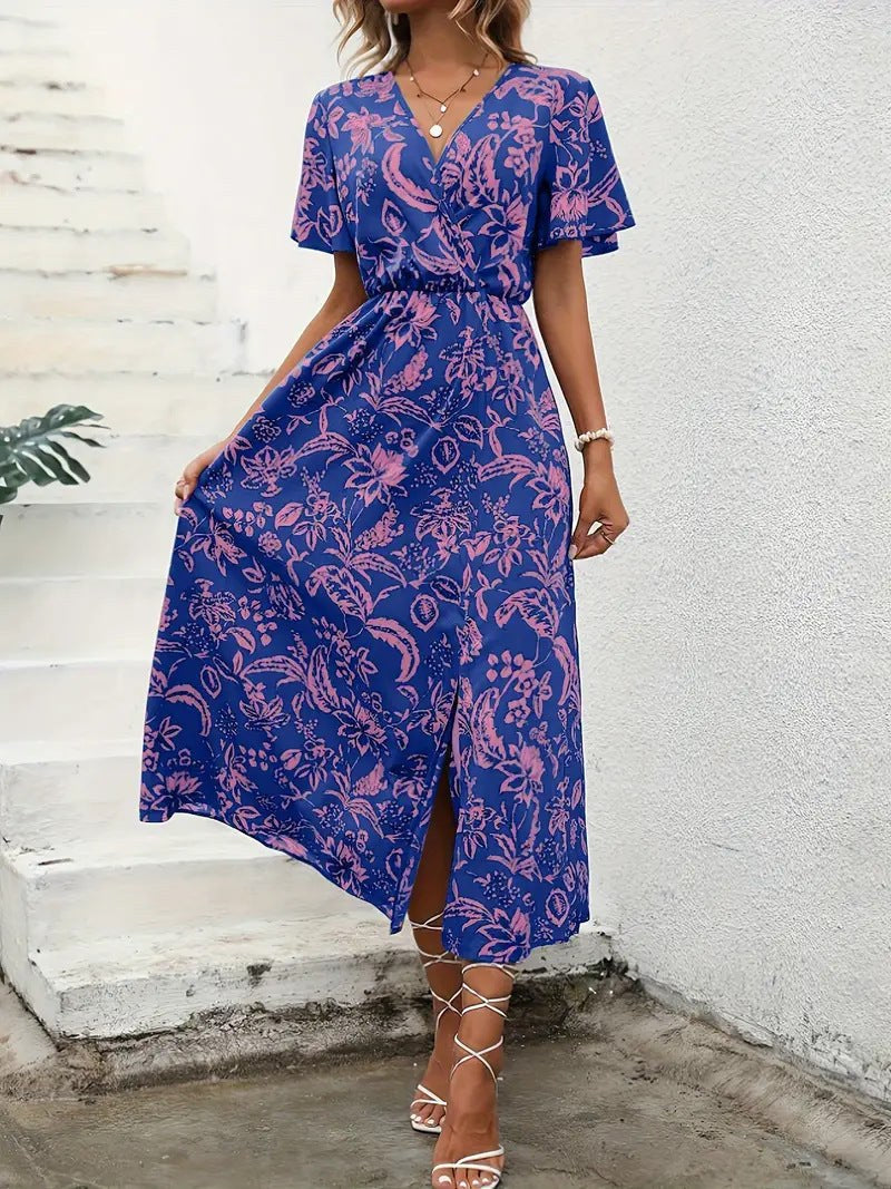 Nalani Elegant Maxi Dress in Purple