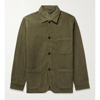 Naomi Casual Corduroy Jacket with Pockets in Olive Green