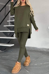 Naomi Comfortable Set with Oversized in Olive Green