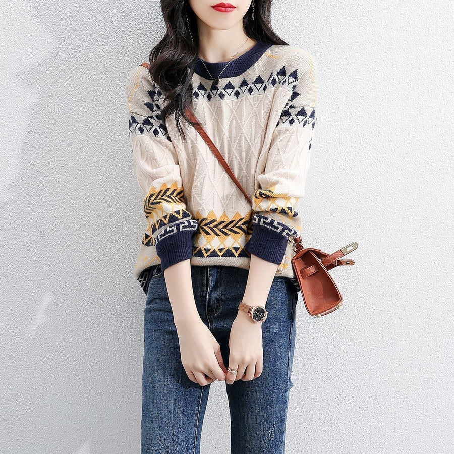 Naomi Knit Sweater with Crew Neck