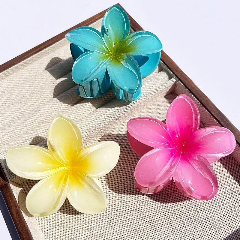Nara™ 1/2/3 Pcs Hawaiian Gradient Flower Hair Claw Clip Women Fashion Large Hair Clip Girls Hairpin Barrettes Bohemia Hair Accessories in 14
