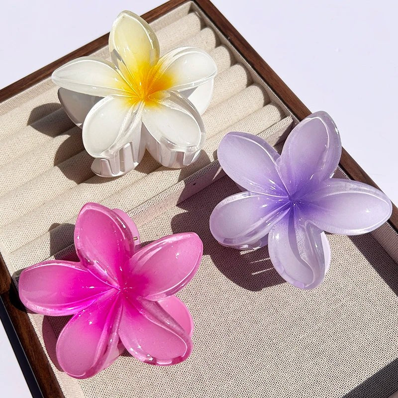 Nara™ 1/2/3 Pcs Hawaiian Gradient Flower Hair Claw Clip Women Fashion Large Hair Clip Girls Hairpin Barrettes Bohemia Hair Accessories in 16