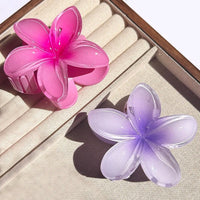 Nara™ 1/2/3 Pcs Hawaiian Gradient Flower Hair Claw Clip Women Fashion Large Hair Clip Girls Hairpin Barrettes Bohemia Hair Accessories in 2