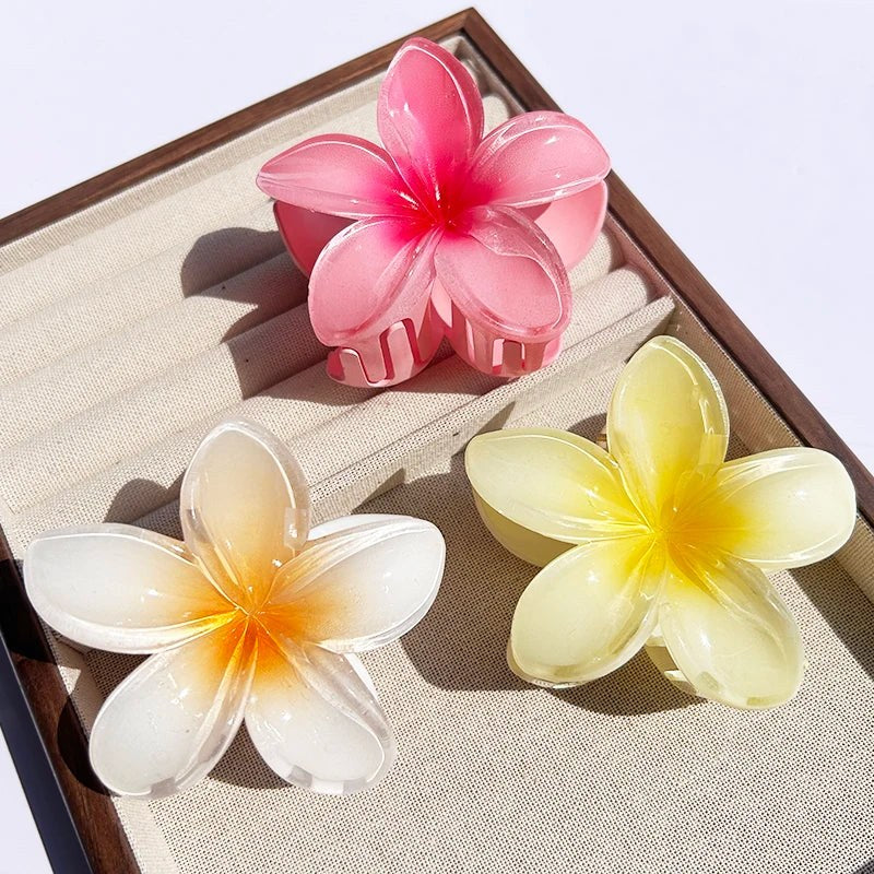Nara™ 1/2/3 Pcs Hawaiian Gradient Flower Hair Claw Clip Women Fashion Large Hair Clip Girls Hairpin Barrettes Bohemia Hair Accessories in 21