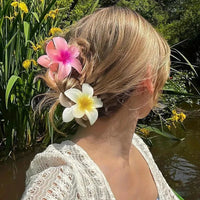 Nara™ 1/2/3 Pcs Hawaiian Gradient Flower Hair Claw Clip Women Fashion Large Hair Clip Girls Hairpin Barrettes Bohemia Hair Accessories