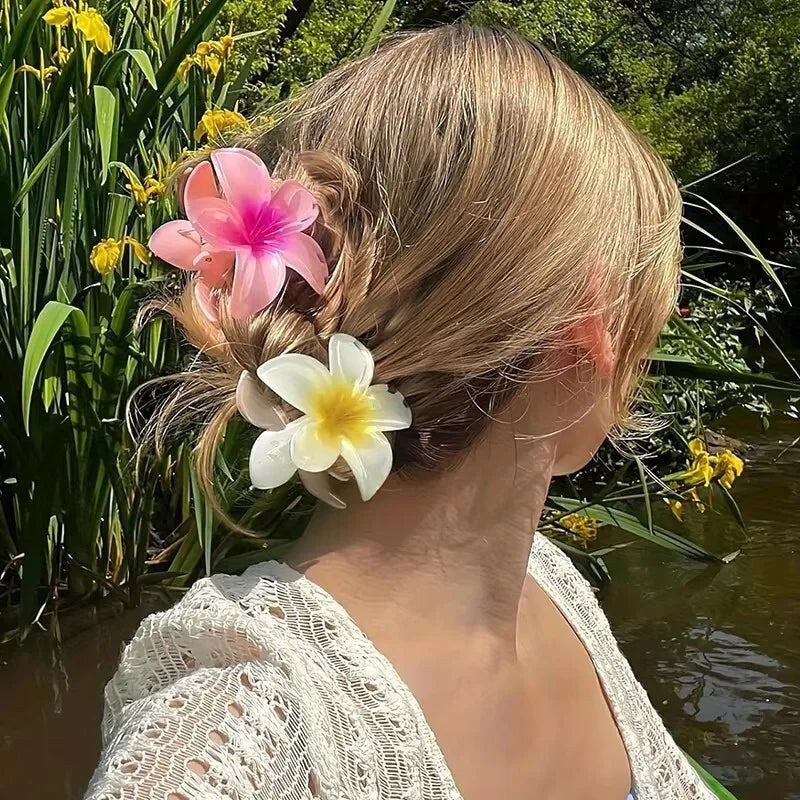 Nara™ 1/2/3 Pcs Hawaiian Gradient Flower Hair Claw Clip Women Fashion Large Hair Clip Girls Hairpin Barrettes Bohemia Hair Accessories
