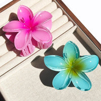Nara™ 1/2/3 Pcs Hawaiian Gradient Flower Hair Claw Clip Women Fashion Large Hair Clip Girls Hairpin Barrettes Bohemia Hair Accessories in 9