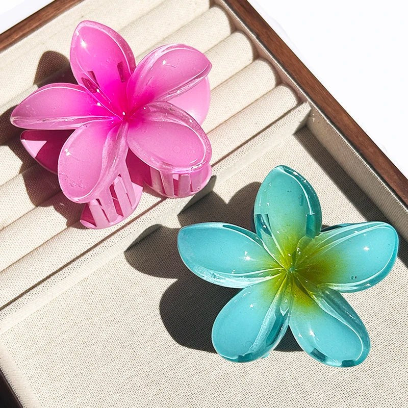 Nara™ 1/2/3 Pcs Hawaiian Gradient Flower Hair Claw Clip Women Fashion Large Hair Clip Girls Hairpin Barrettes Bohemia Hair Accessories in 9