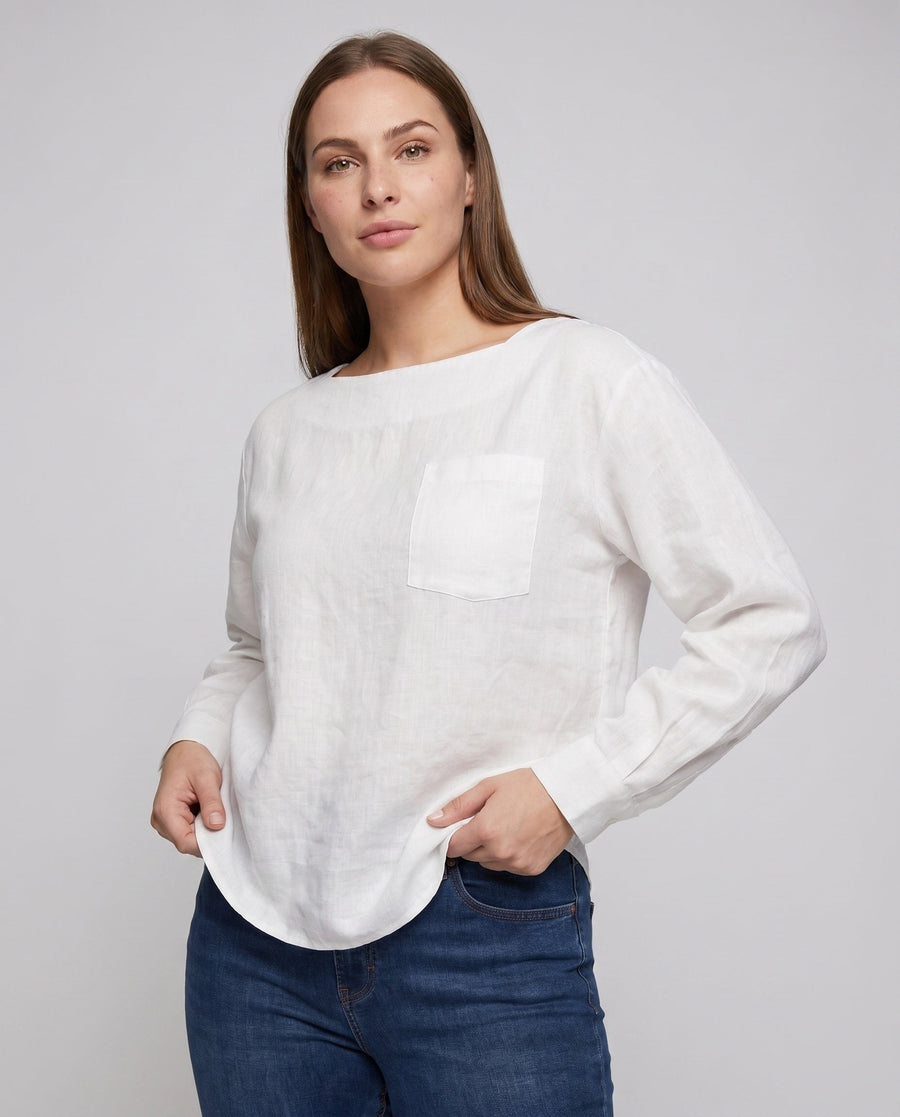 Natalia Casual Linen Top