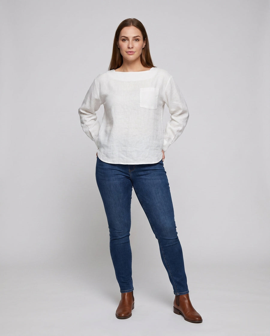 Natalia Casual Linen Top