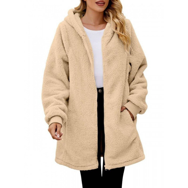 Natalia Jacket with Hood in Apricot