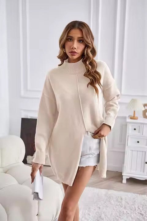 Natalia Knit Sweater in Beige