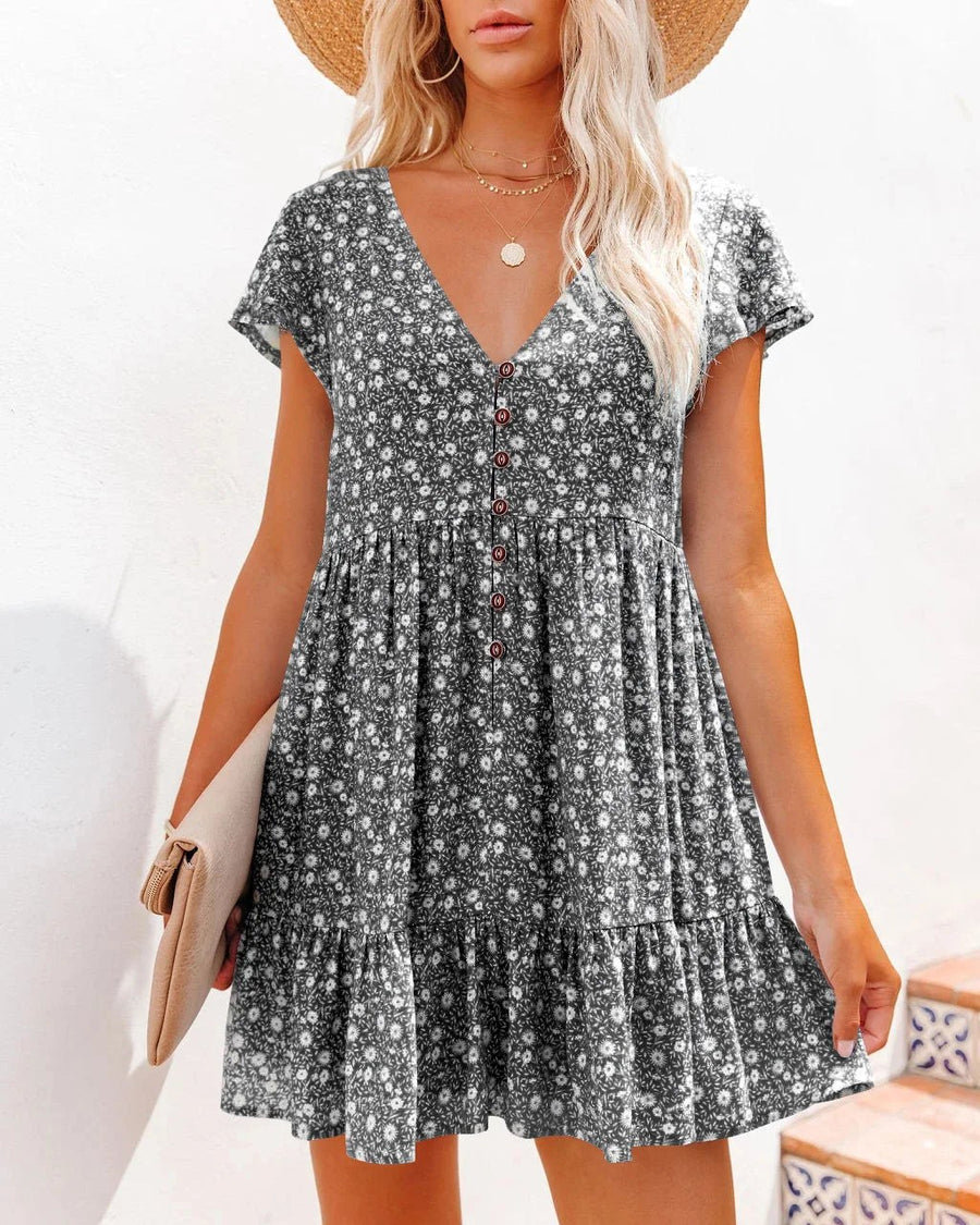 Natalia Summer Dress in Black