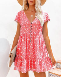 Natalia Summer Dress in Red