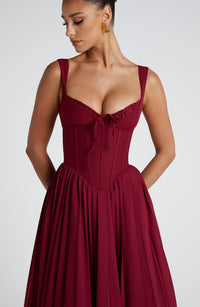 Lucy Midi Dress – Berry