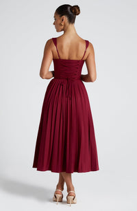 Lucy Midi Dress – Berry