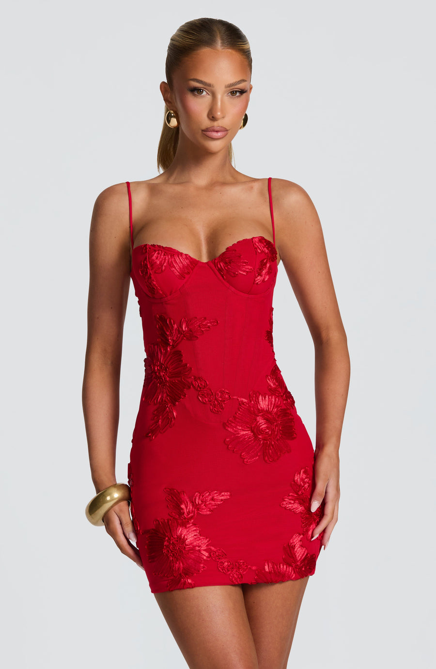 Flora Mini Dress – Red