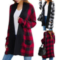 Nellie Knit Cardigan with Long Sleeve and Checked