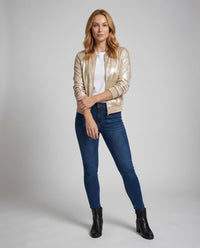 Nellie Satin Jacket with Zip Front