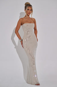 Mirabelle Maxi Dress – Nude