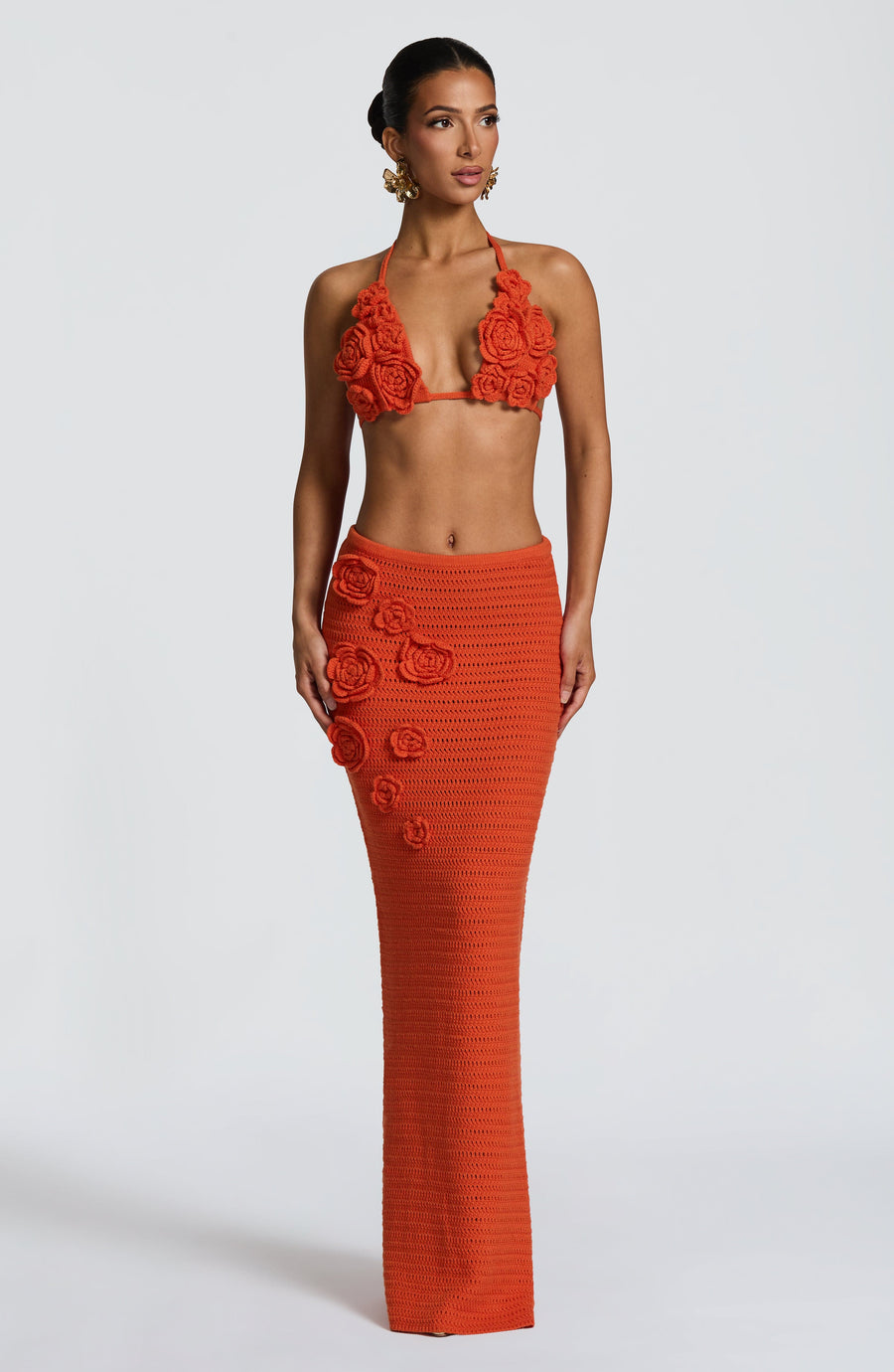 Sonia Maxi Skirt in Orange