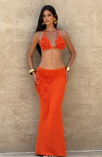 Sonia Maxi Skirt in Orange