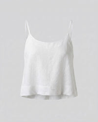 Nerissa Casual Linen Top in White
