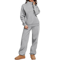 Nerissa Comfortable Trousers with Stand Collar