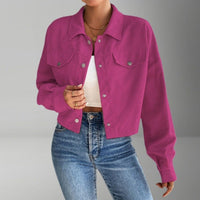 Nerissa Corduroy Jacket in Magenta