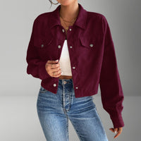 Nerissa Corduroy Jacket in Rotbraun