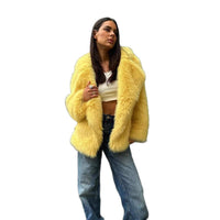 Nessa Coat with Oversized in Yellow