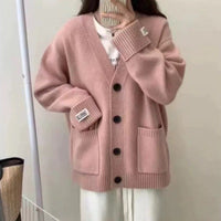 Nessa Knit Cardigan with V-Neck and Pockets