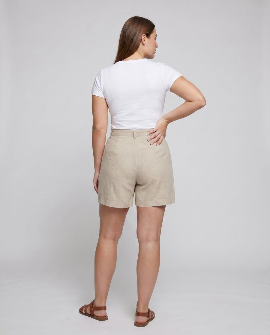 Nessa Linen Shorts with Pockets