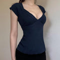 Nessa Shirt with V-Neck and Short Sleeve